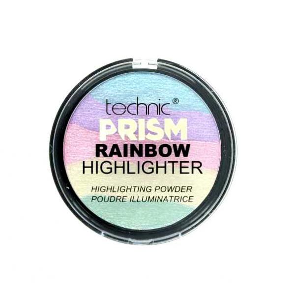 Paleta Iluminatoare Multicolora TECHNIC Prism Rainbow Highlighter Powder 6g