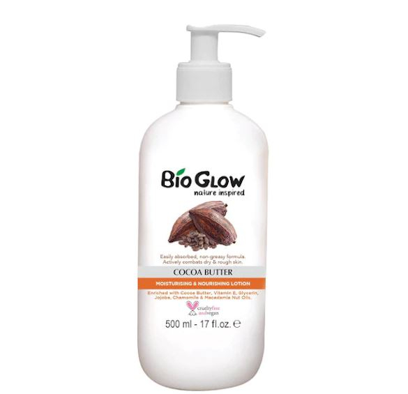 Lotiune hidratanta Bio Glow cu Unt de Cacao si Nuci Macadamia pentru piele uscata 500 ml