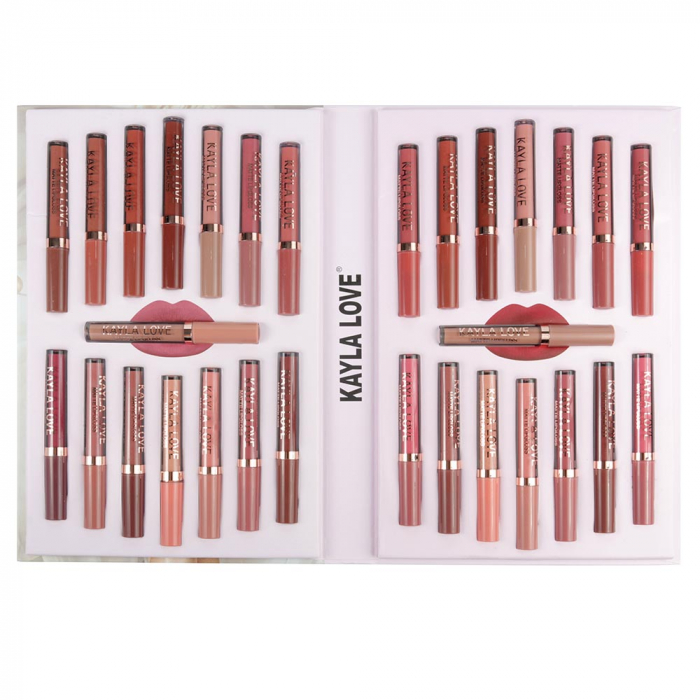 Set Cadou 30 Rujuri Lichide Mate, Kayla Love, Matte New Fashion