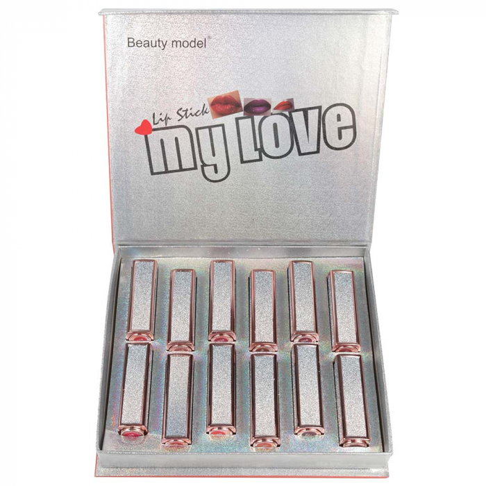 Set Cadou 12 Rujuri Rezistente la Transfer Beauty Model, Diamonds