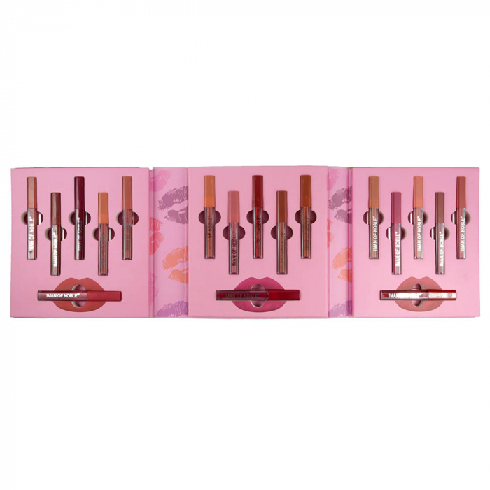 Set Cadou Rujuri Lichide Mate Iman Of Noble Lip Set, 18 Culori