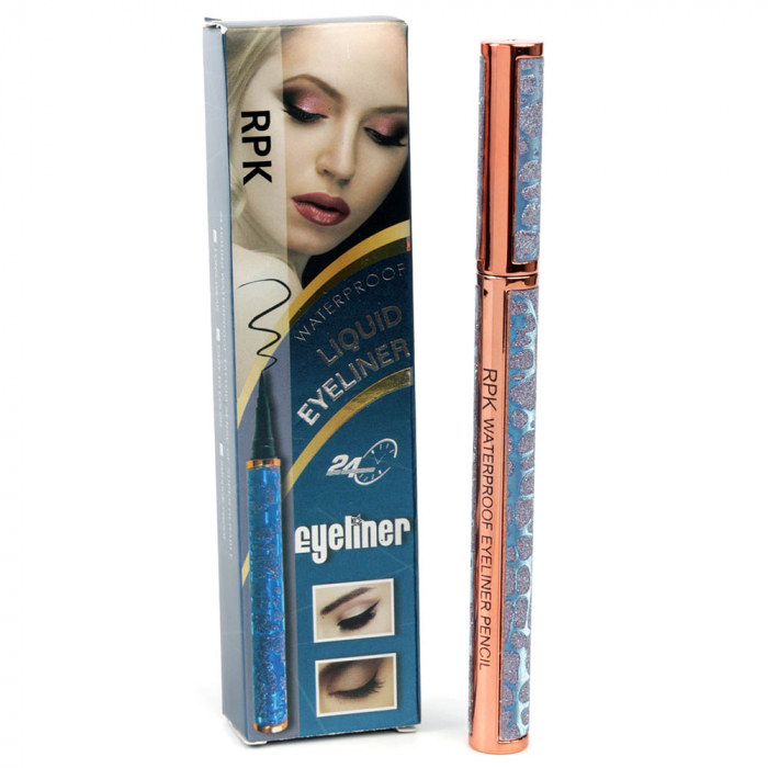 Tus de ochi carioca Waterproof RPK, Blue Diamonds Eyeliner, Negru Intens