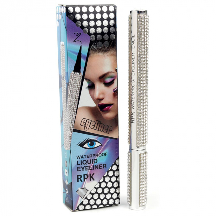 Tus de ochi carioca Waterproof RPK, Silver Diamonds Eyeliner, Negru Intens