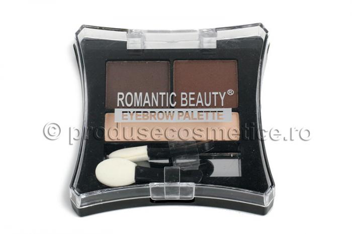 Kit de Sprancene Romantic Beauty cu 3 Pudre pentru Definire 02 Mediu