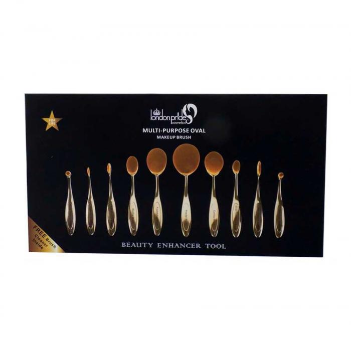 Set 10 Pensule Ovale Profesionale London Pride Cosmetics Premium Gold