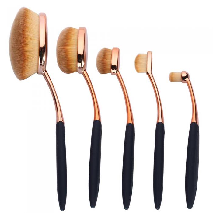 Set 5 Pensule Ovale Profesionale Royal Flawless Finish Collection